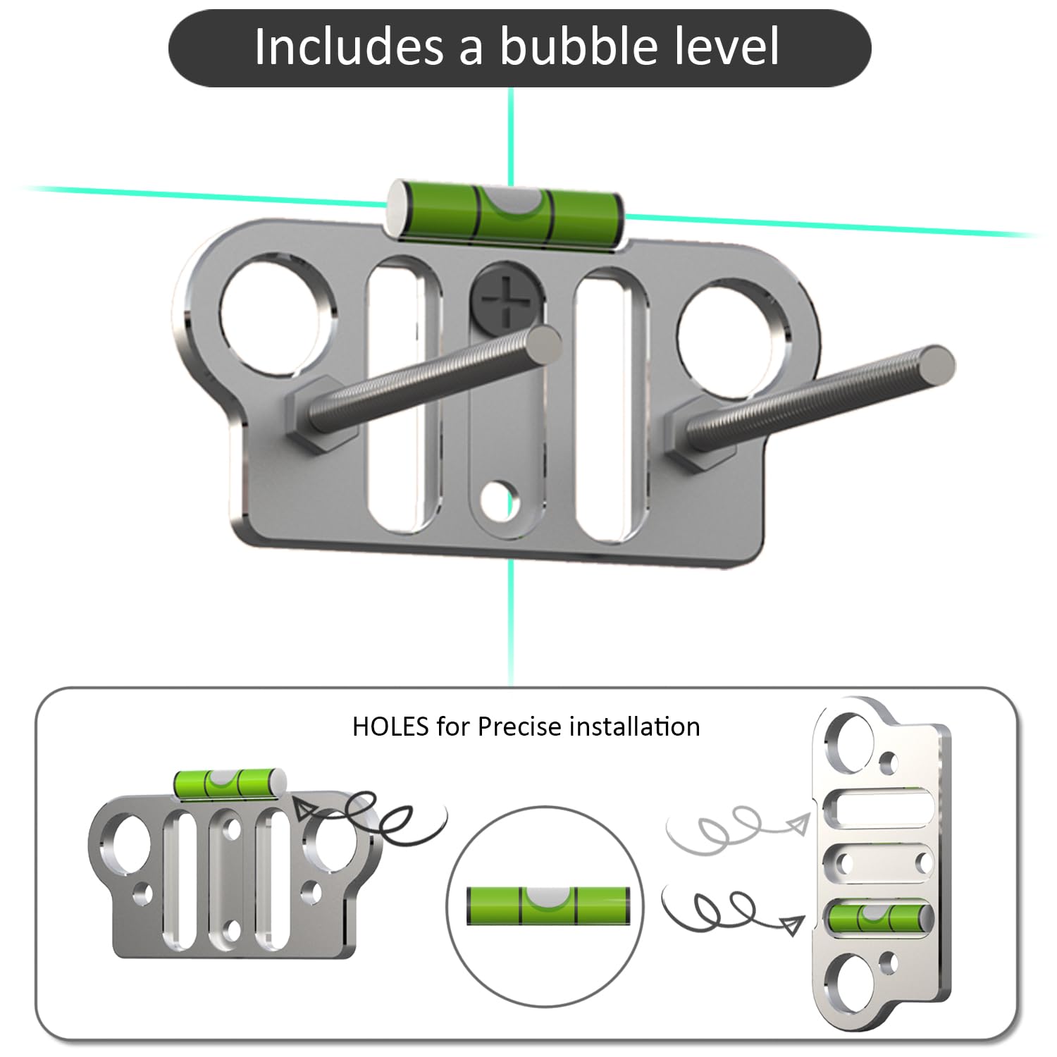 YEZROVR mount with bubble level for precise alignment