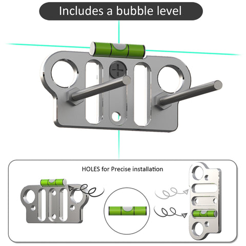 YEZROVR mount with bubble level for precise alignment