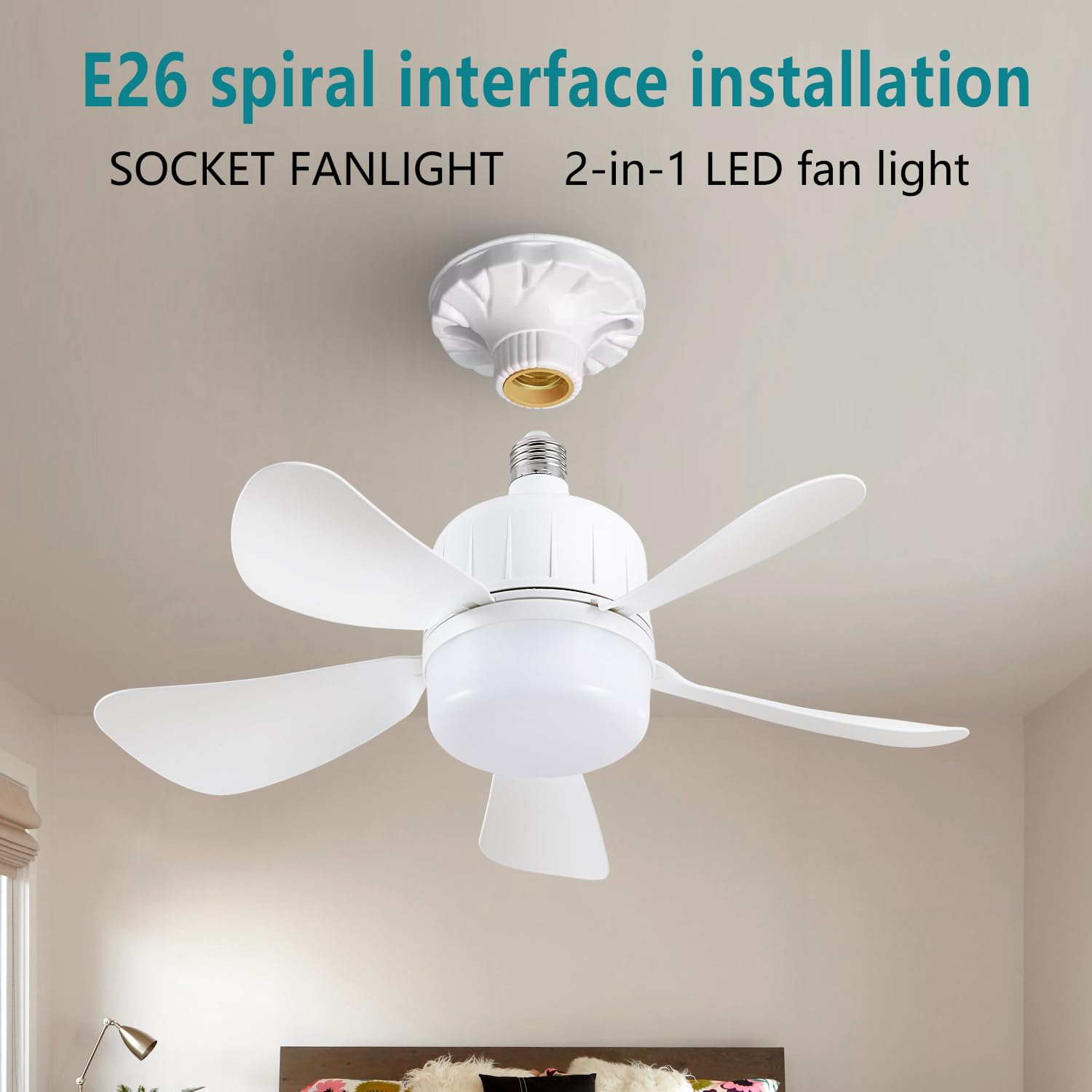 Yfrest remote controlled socket fan demonstrates convenient speed and light adjustments