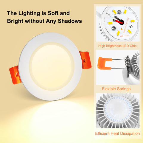 YGS-Tech CRI80 warm white downlight preserves true colors for living spaces.