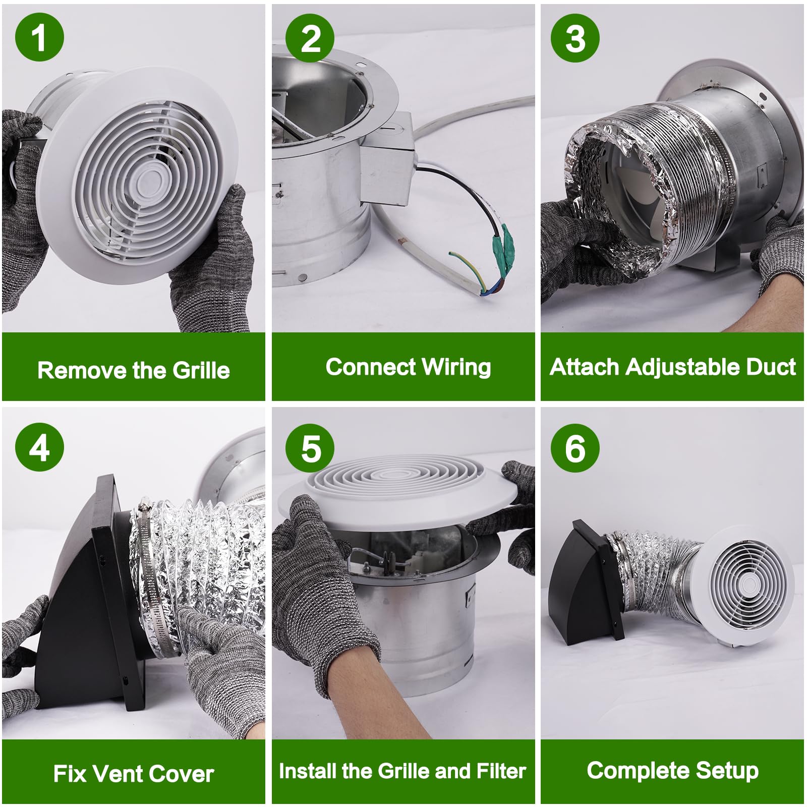 YGUAYINGC 512M ideal for bathroom, kitchen, or garage ventilation