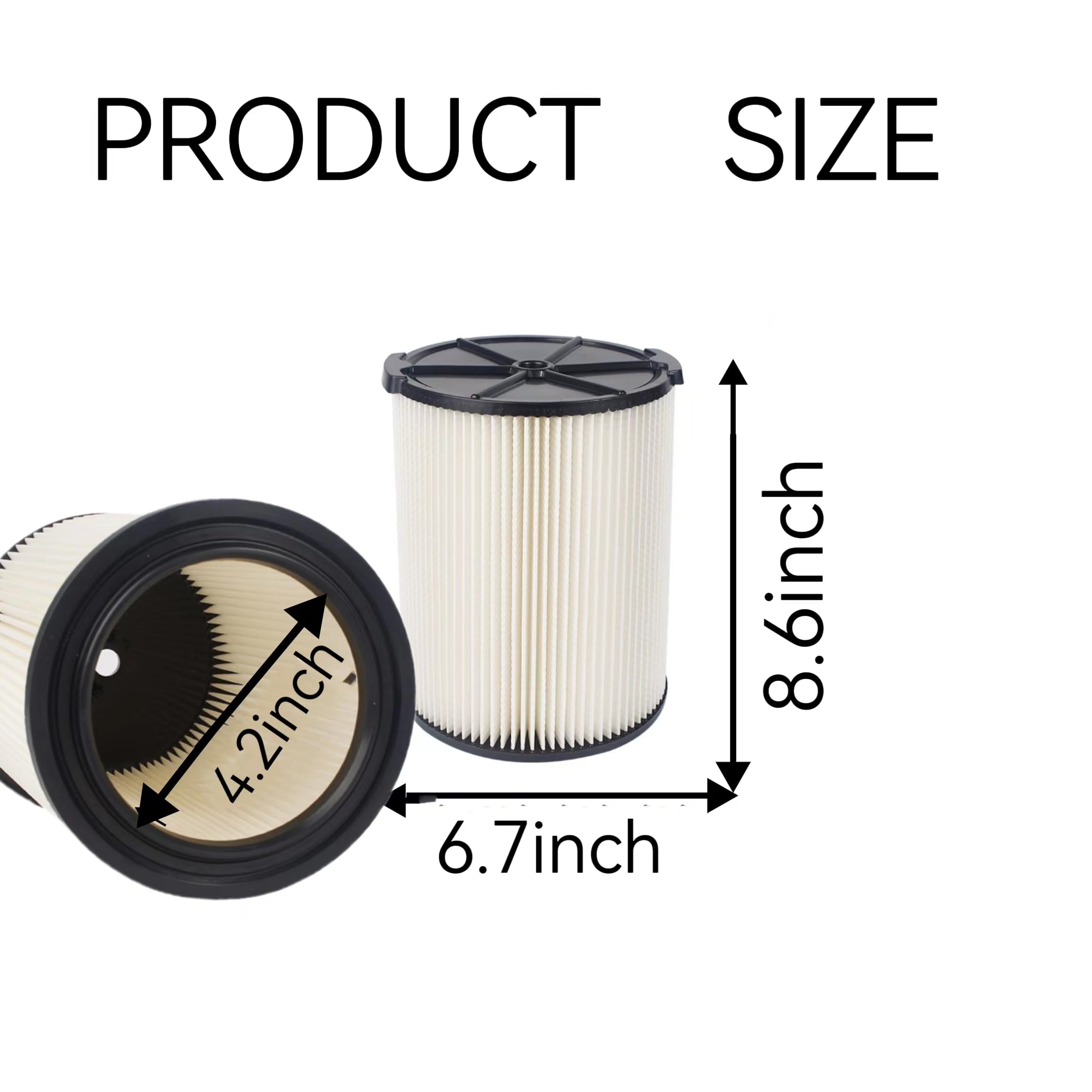 VF4000 filter fits Ridgid 5-20 gallon vacuums for versatile cleaning