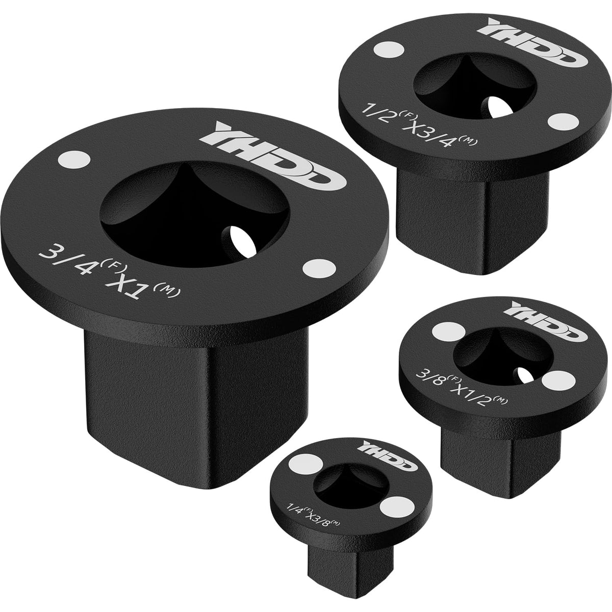 YHDD low-profile adapter with magnetic hold, 1-to-3-4 inch close-up showing secure fit.