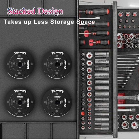 YHDD versatile set working with sockets, wrenches, and drills for flexible use.