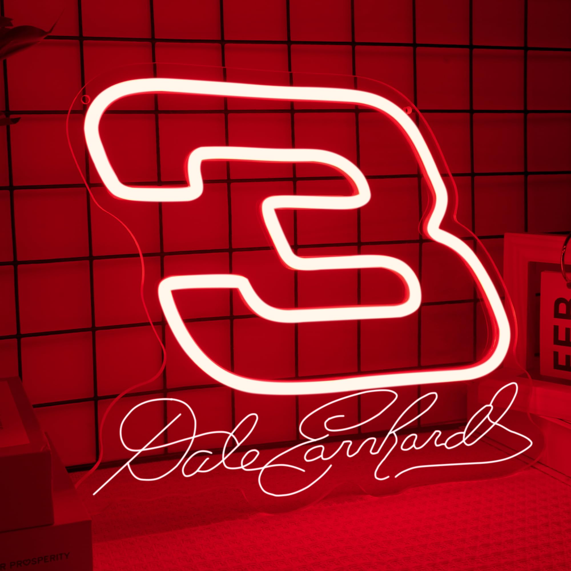 YHOPESPZ Racing-themed neon sign for energizing man caves
