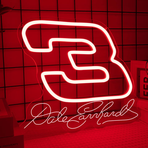 YHOPESPZ Racing-themed neon sign for energizing man caves
