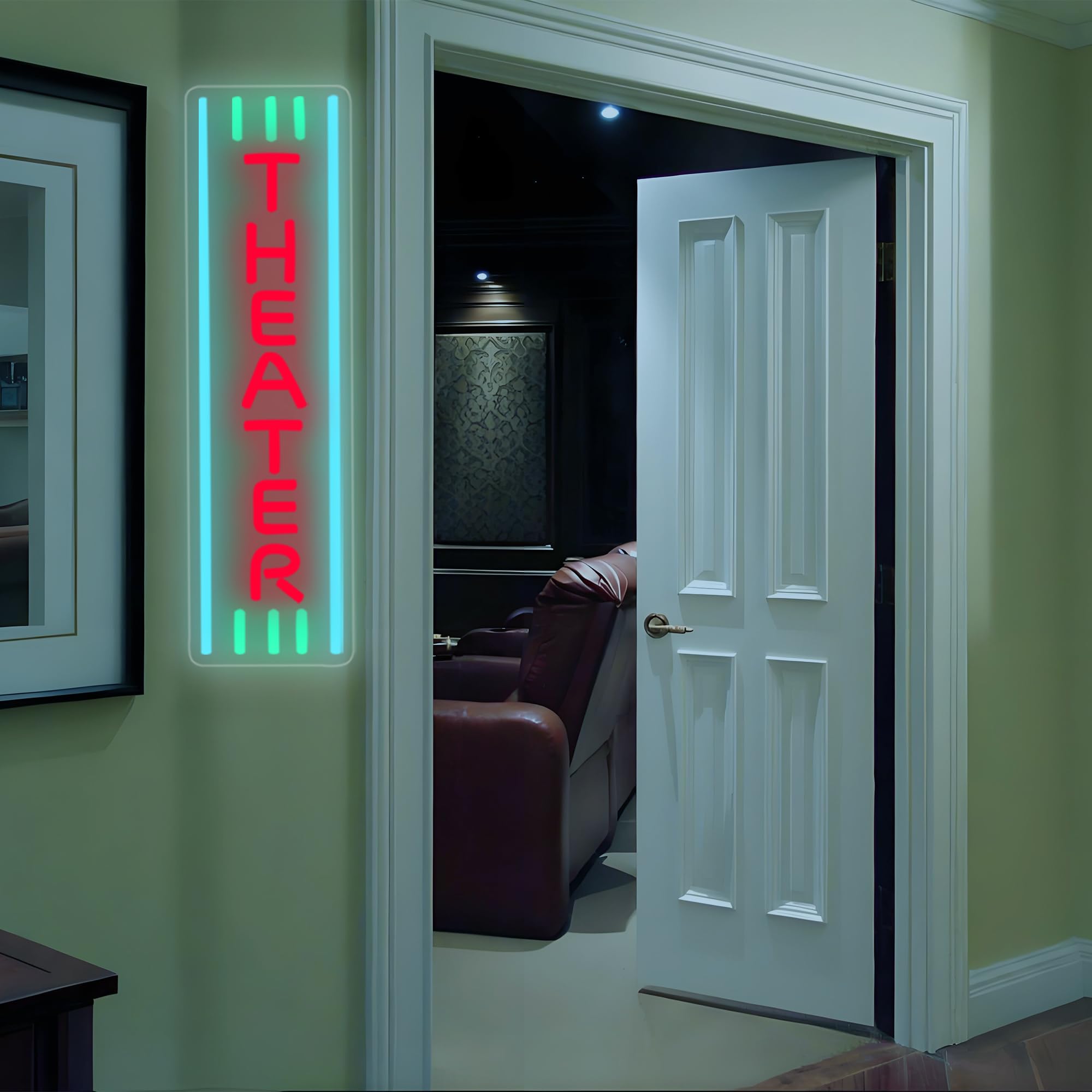 YHOPESPZ Theater Neon Sign retro glow enhances bar or cafe ambience