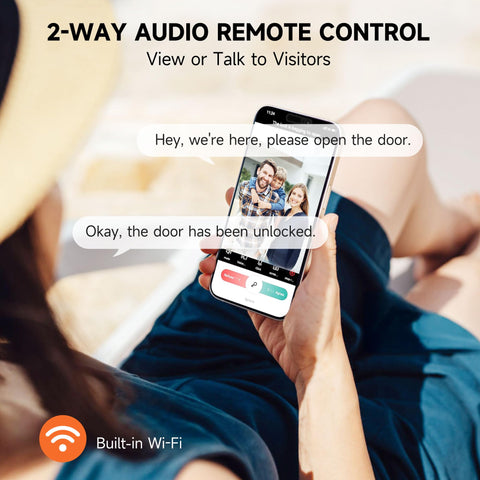 YHV app control for remote door management via TUYA.