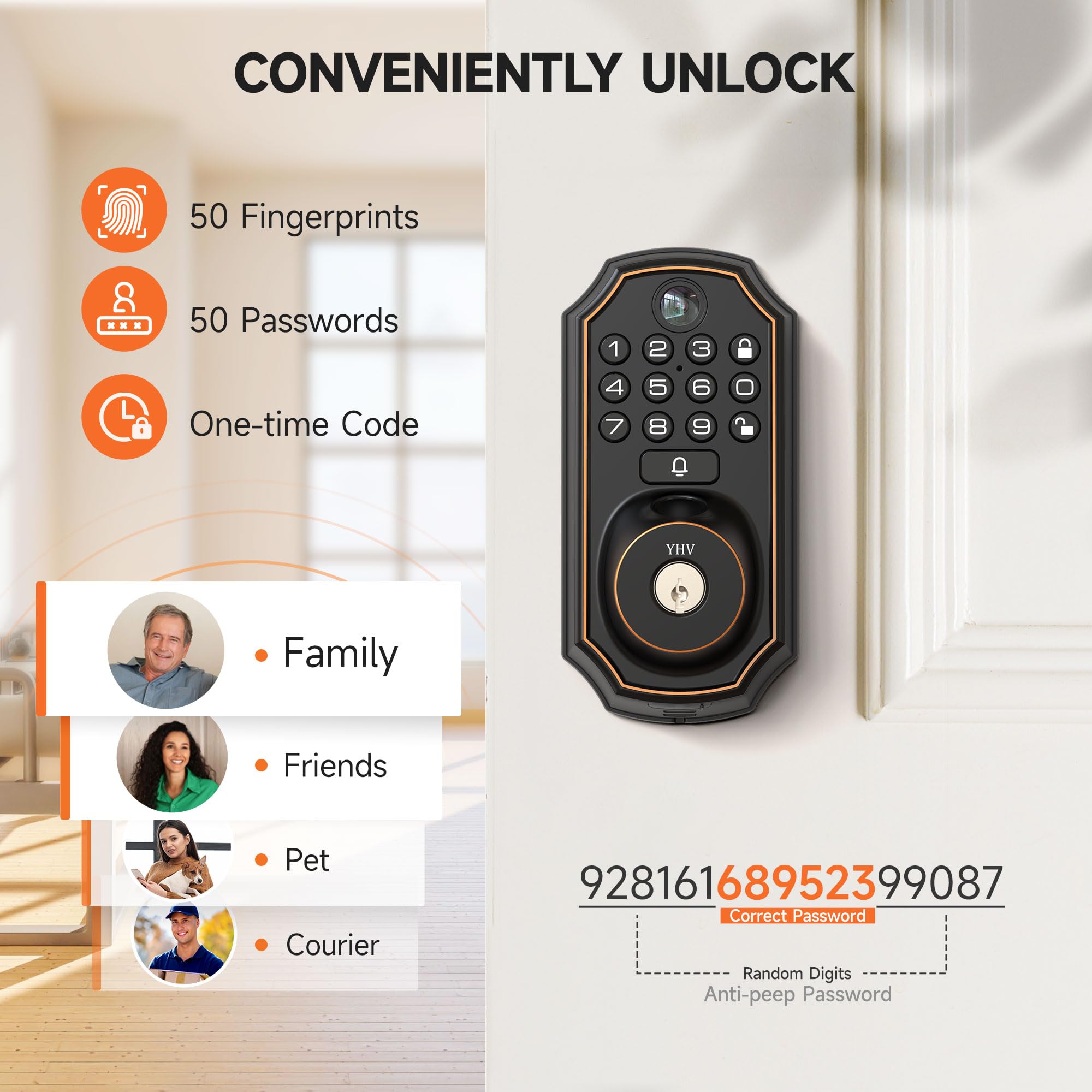 YHV one‑touch lock/unlock for fast, simple access.