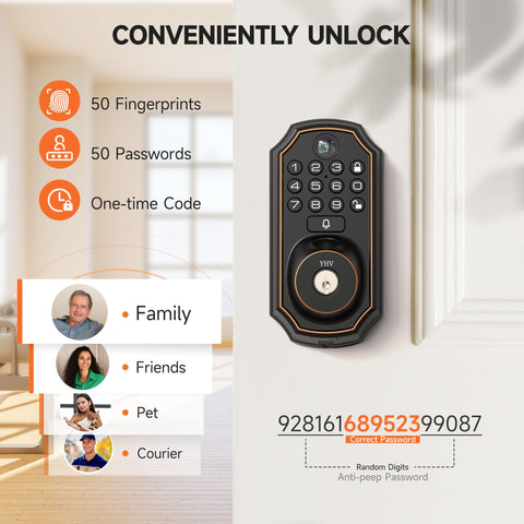 YHV one‑touch lock/unlock for fast, simple access.