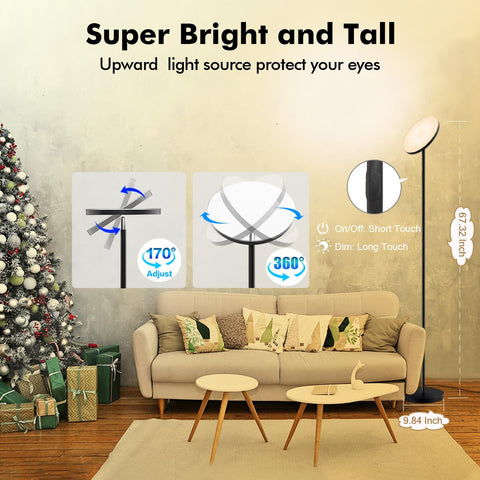 YHW Adjustable angle directs light to seating or work areas