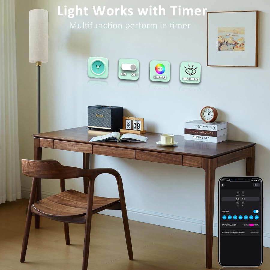 YHW floor lamp easy-assembly for quick setup