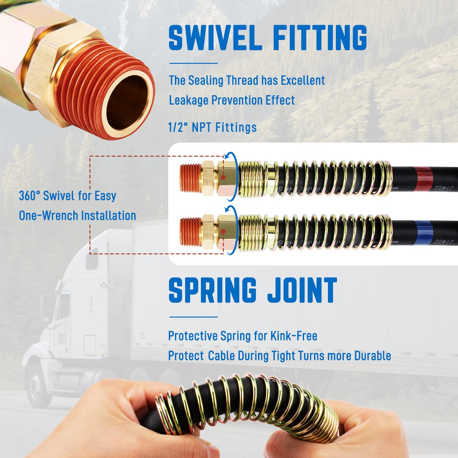 YiaChuii brass connector anti-corrosion for long-lasting connections.