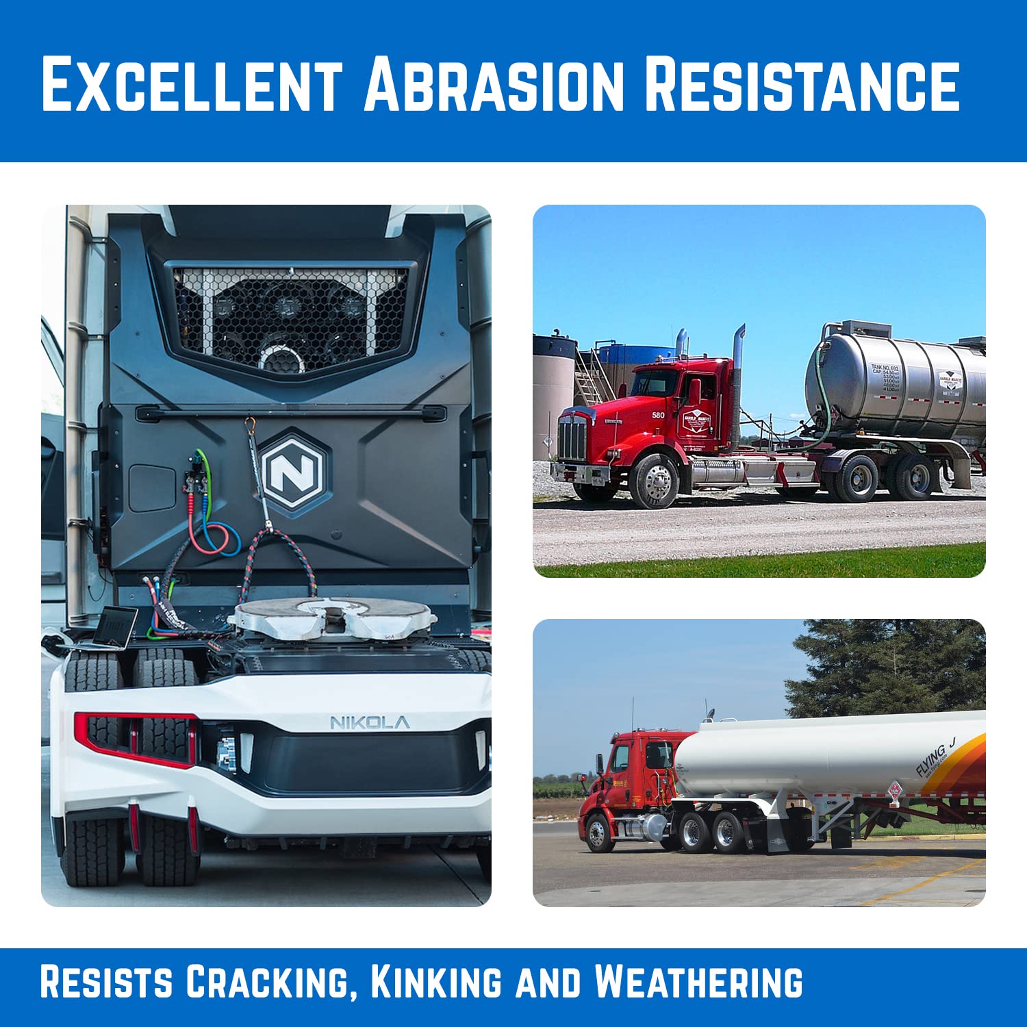 YiaChuii heavy-duty air line in use on trailers and trucks for demanding environments.
