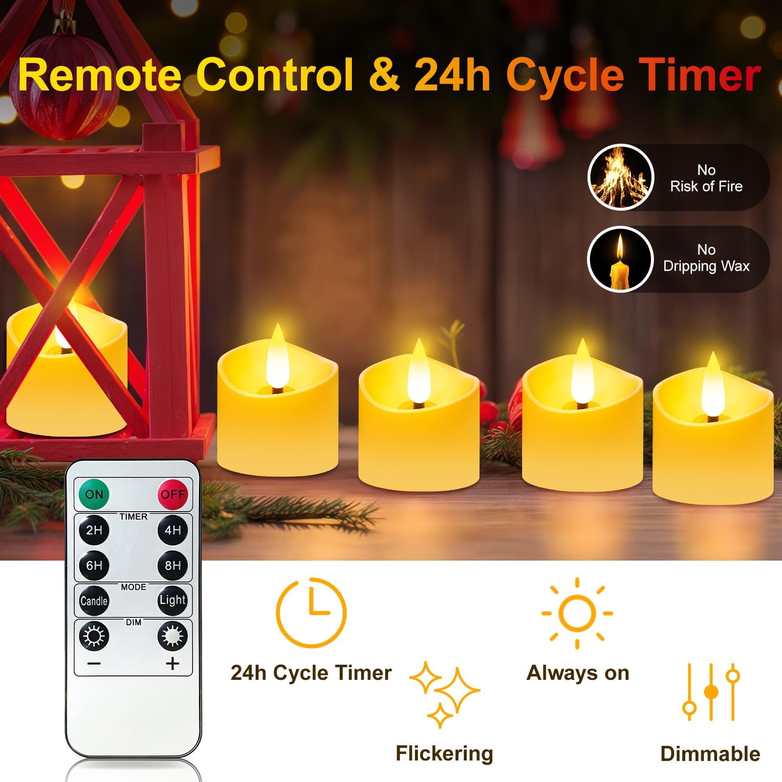 YiaMia magnetic charging base powers candles in 2–3 hours