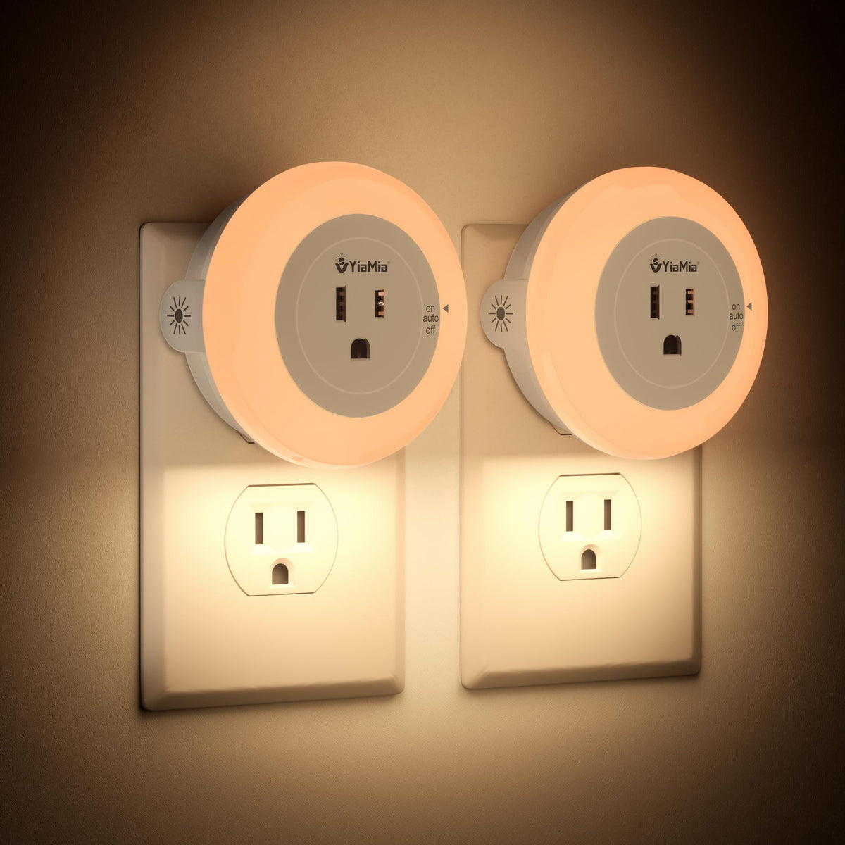 YiaMia night light with outlet adds a second socket for simultaneous devices
