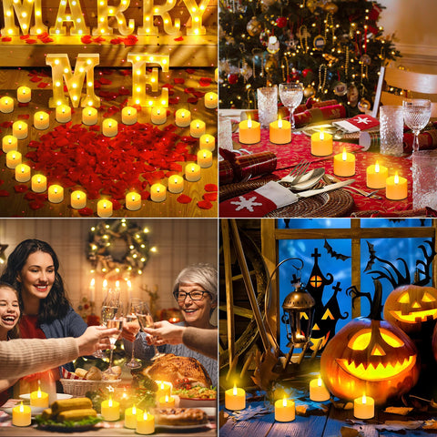 YiaMia seasonal decor tea lights for Christmas and Halloween.