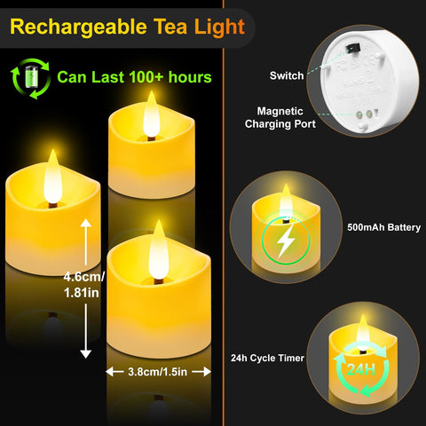 YiaMia remote control for adjustable timers and brightness on tea lights