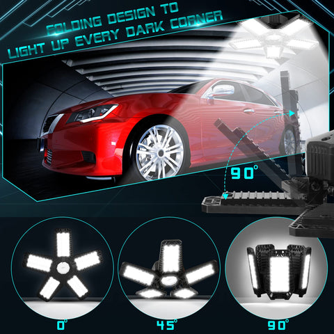 YIBEYYDS 5+1 deformable panels illuminate dark corners effectively.