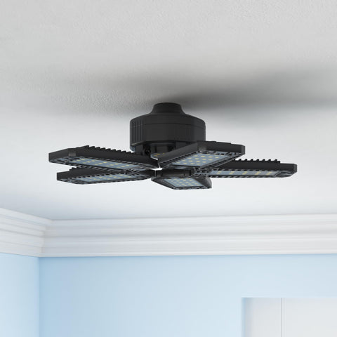YIBEYYDS 5+1 panel design adjustable to reach dark corners in a garage