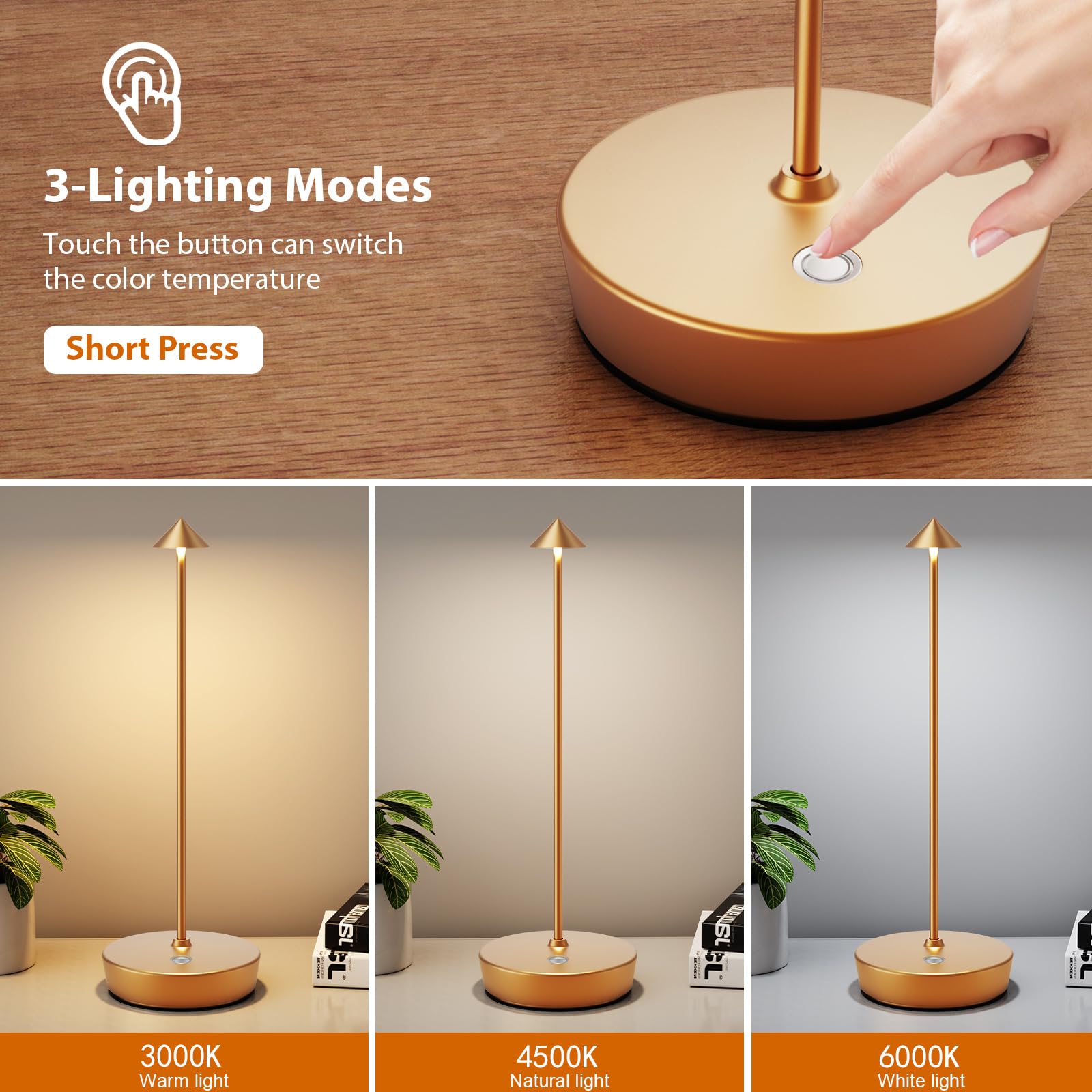YIBEN desk lamp with USB-C charging for quick power on the go.