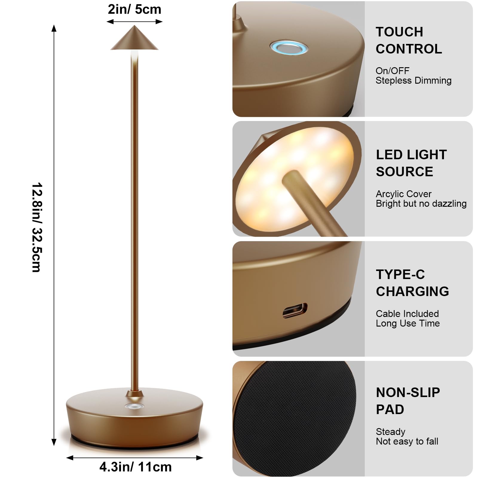 YIBEN IP54 waterproof table lamp withstands spills and dust for outdoor or busy spaces