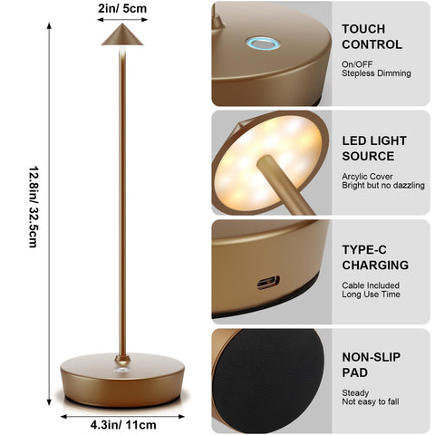 YIBEN IP54 waterproof table lamp withstands spills and dust for outdoor or busy spaces