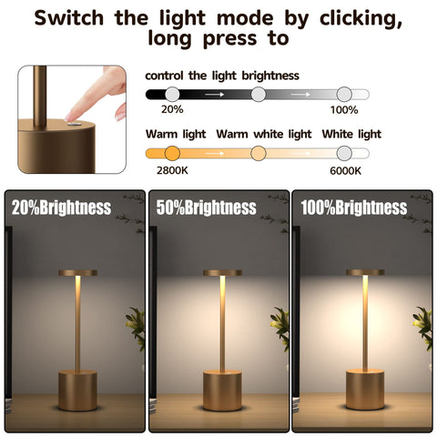 YIBEN metal desk lamp with 360-degree illumination for complete coverage.