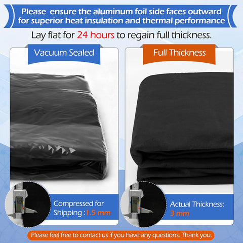 YIBOBO complete kit includes 16 ft foil tape for full insulation setup.