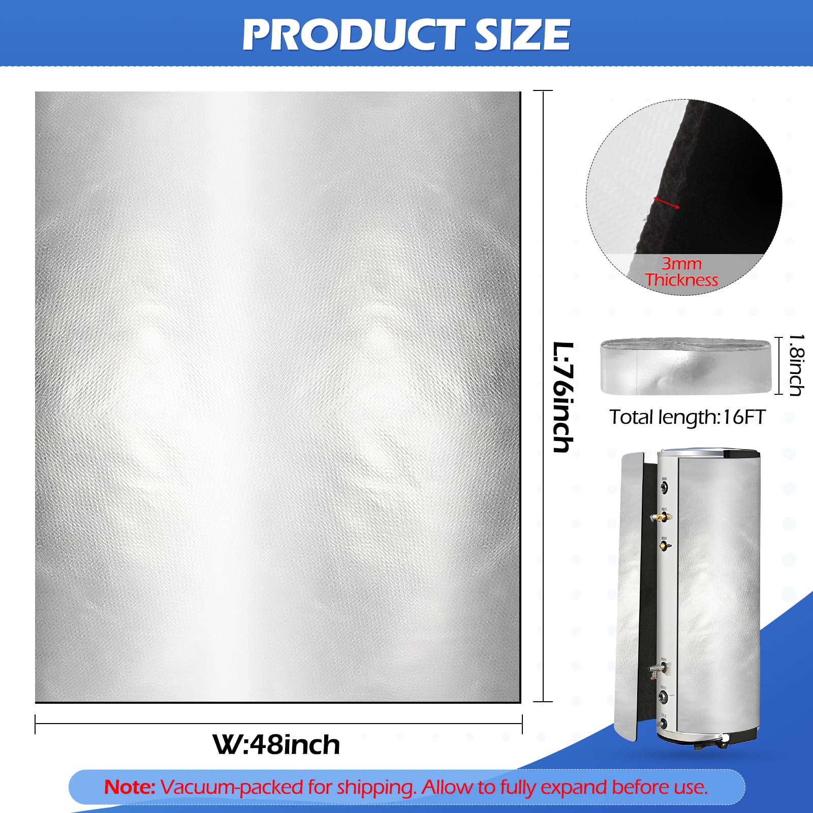 YIBOBO insulation kit includes foil tape for quick, durable DIY installation.