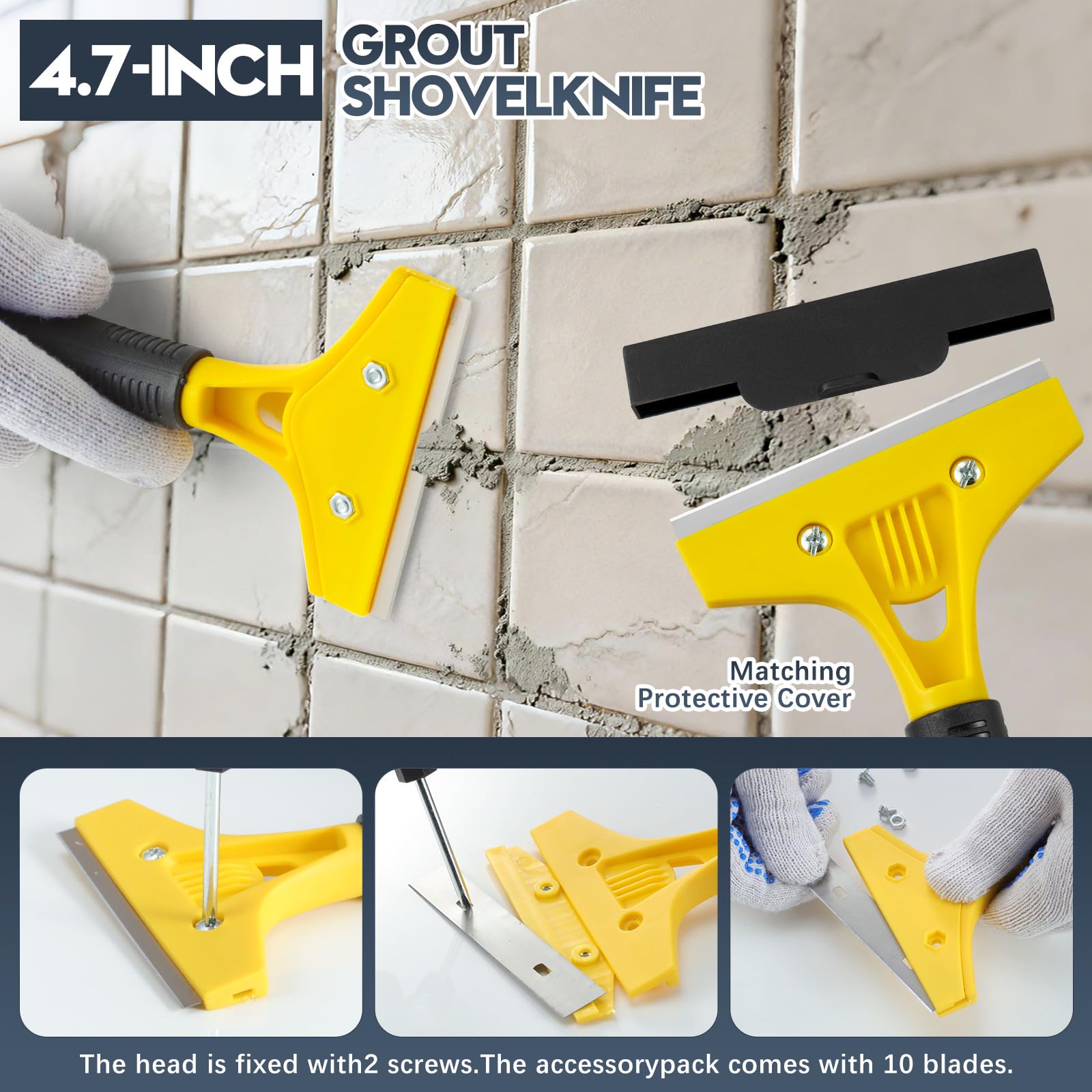 Yibrvoik tile grout cleaner in action on floor