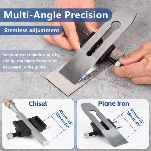 YIDAZLE wide compatibility clamps secure chisels and plane irons