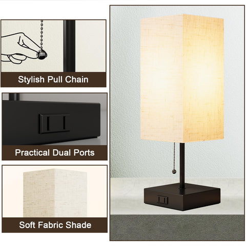 YIDPU table lamp offers three color modes for versatile ambiance.