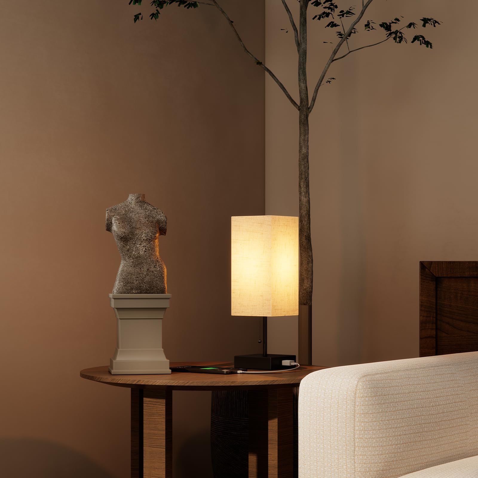 YIDPU table lamp enhances home decor and study spaces.