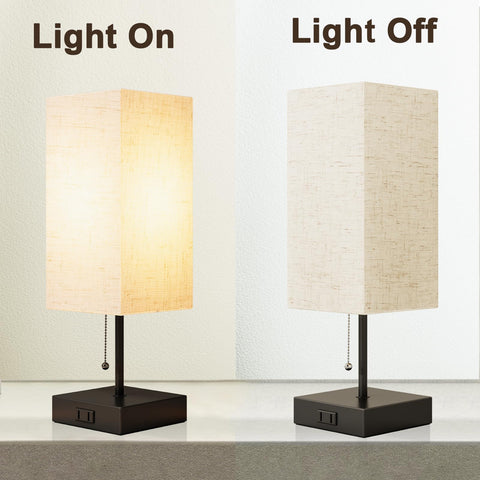 Included LED bulbs ensure immediate use with the linen shade.