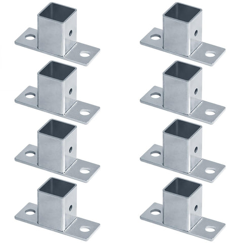 YIDU69Q 8-piece square post flange bases for sturdy 1-inch tubes
