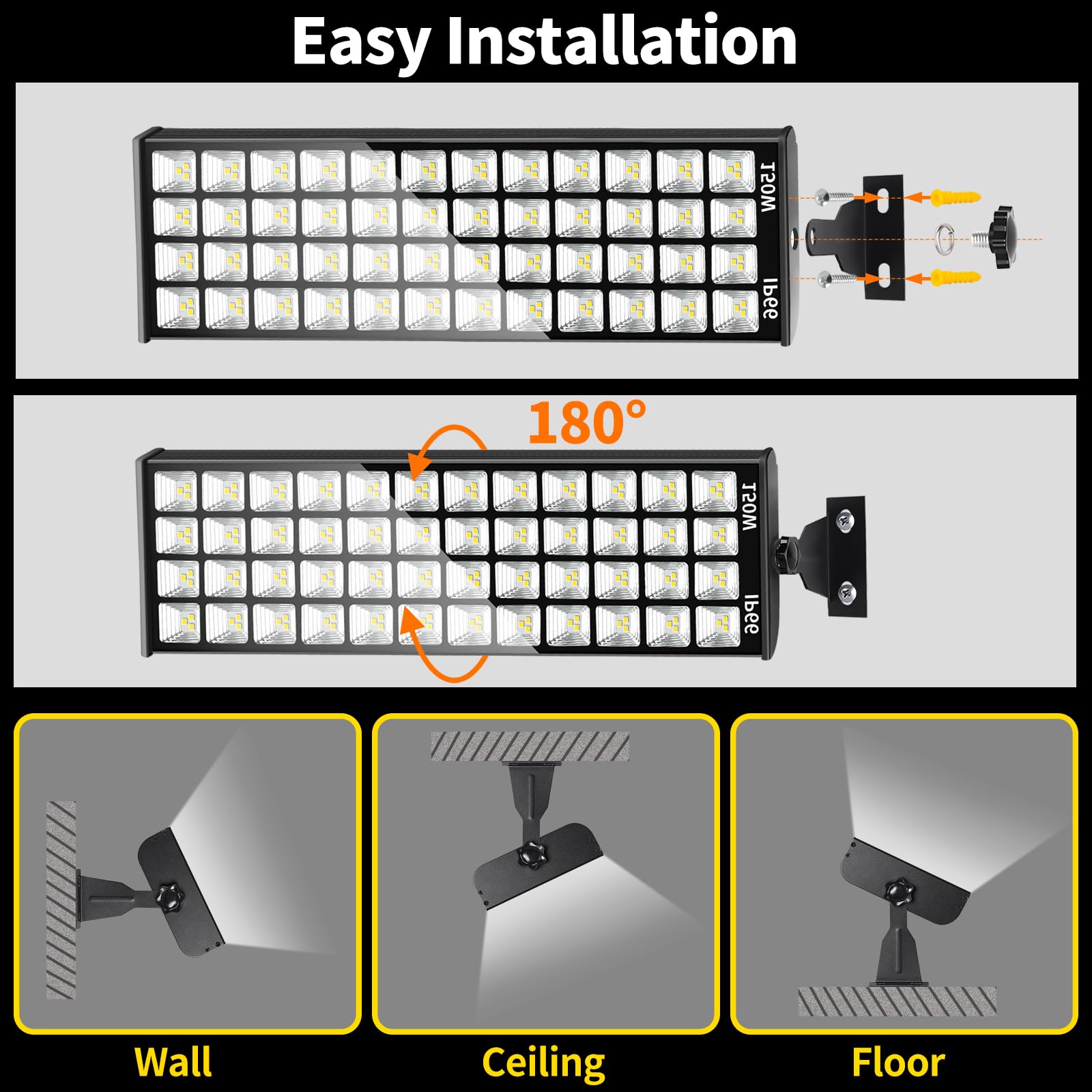 YIEELOG 150W LED Shop Light 16.4 inch length, broad coverage for large spaces