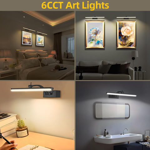YIEELOG 16-inch cordless rechargeable picture light for easy gallery setup
