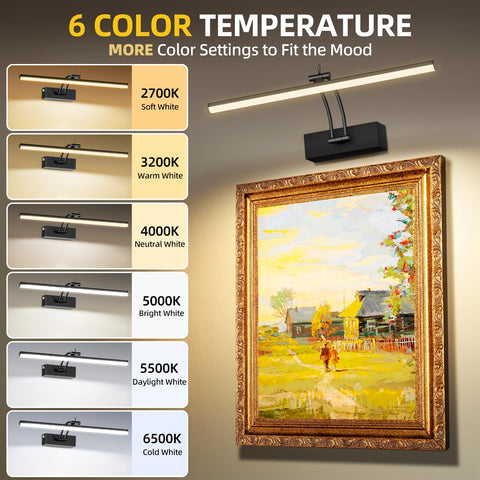 YIEELOG 300° rotatable head adjusts lighting angle for artworks