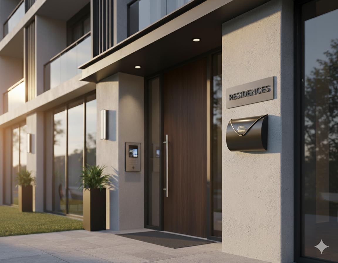 Yielycan weatherproof mailbox in a covered exterior area for longevity