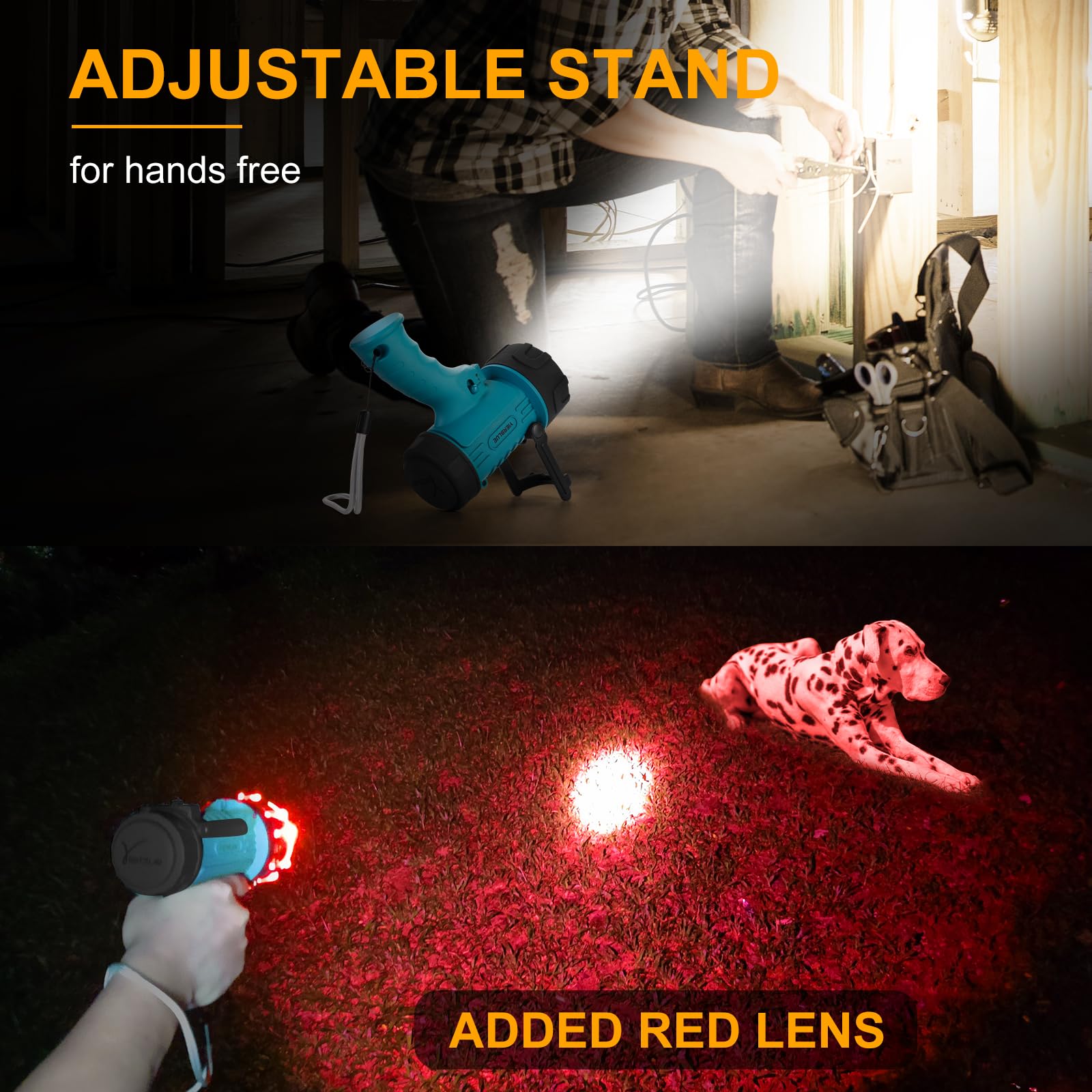 YIERBLUE compact handheld spotlight ideal for camping and boating