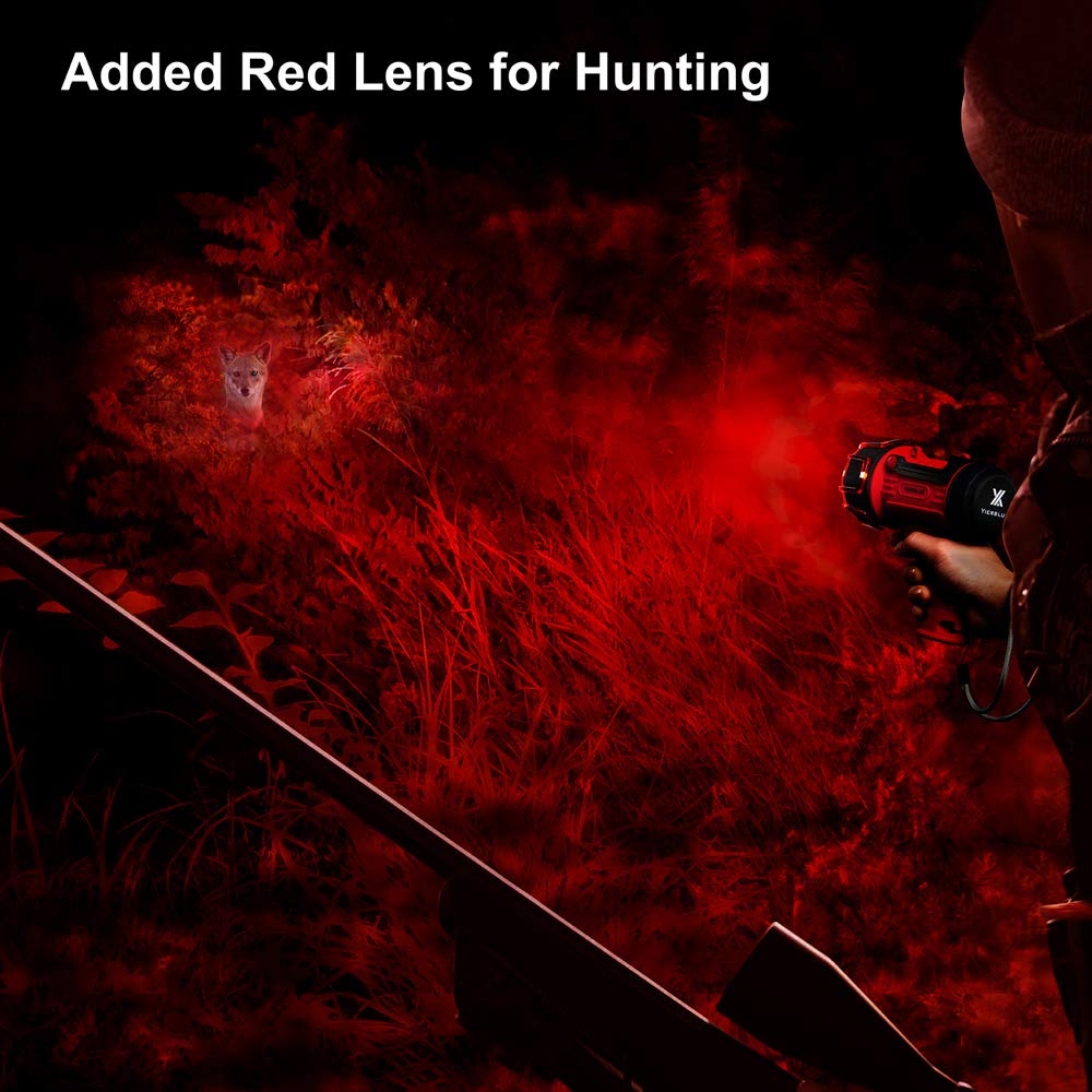 YIERBLUE detachable red filter on spotlight for night signaling