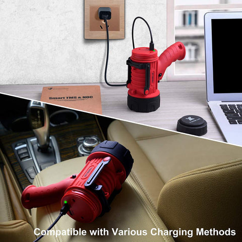 YIERBLUE spotlight acting as an emergency power bank for devices