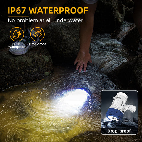 YIERBLUE IP67 waterproof housing protecting light in wet conditions