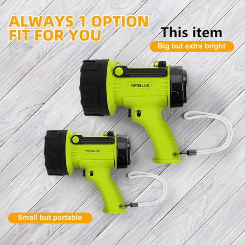 YIERBLUE long-range beam supports camping, boating, and work tasks.