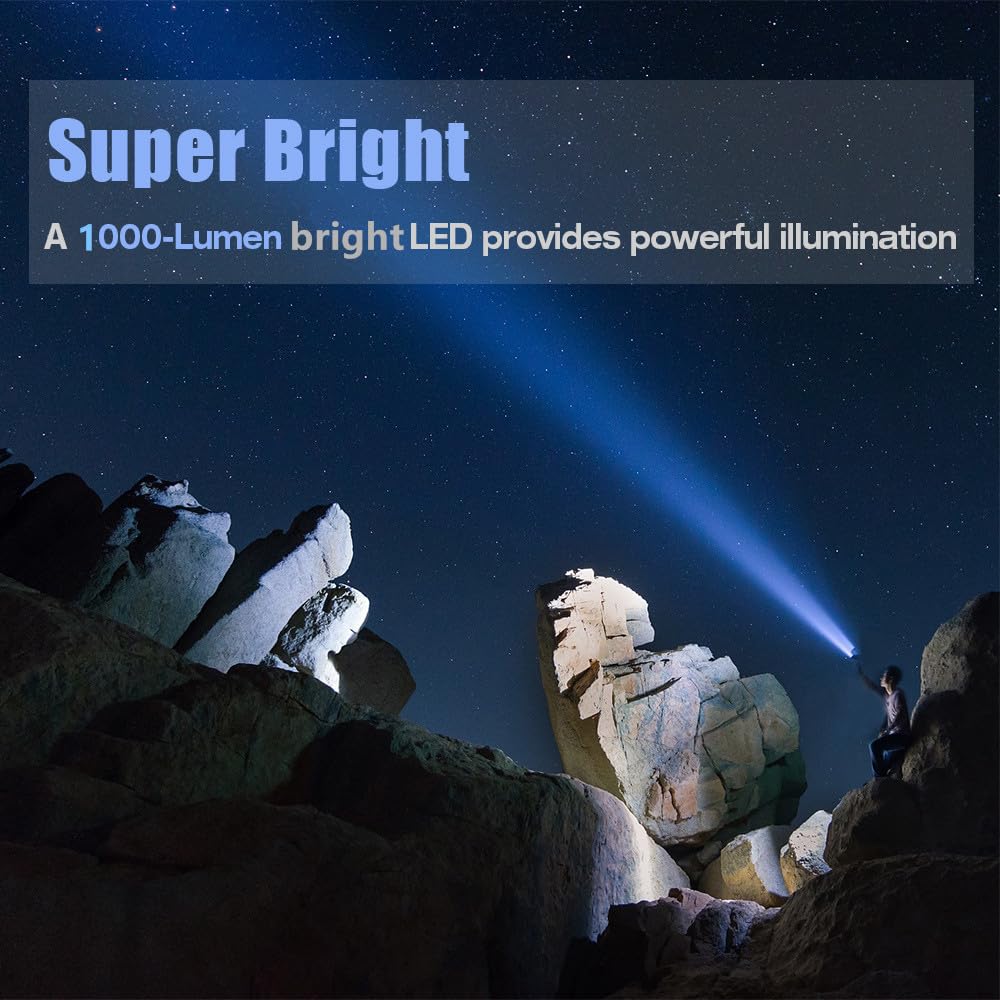 YIERBLUE spotlight high beam distance showing powerful brightness for distant targets.