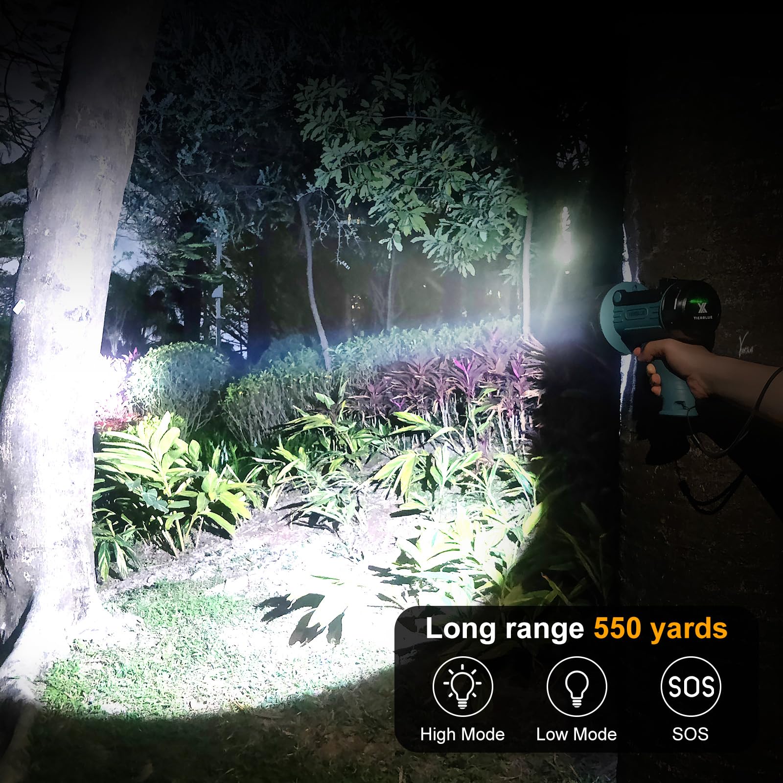 YIERBLUE Spotlight IP67 waterproof for rain and submersion use.