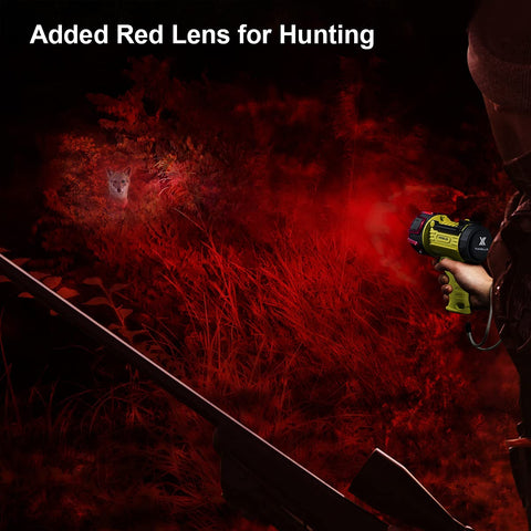 YIERBLUE removable red light filter for signaling or hunting.