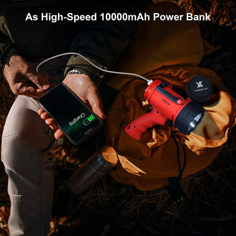 YIERBLUE spotlight mounted on adjustable stand for hands-free use