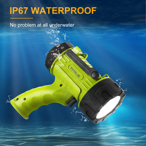 YIERBLUE spotlight that floats, ideal for water-based activities.